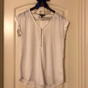 White with gold accent top